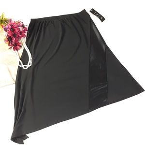 NWT New JKLA Asymmetrical Hem Mixed Media Skirt